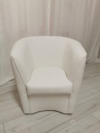 POLTRONCINE ECOPELLE BIANCHE