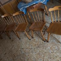 6 sedie in legno tornito