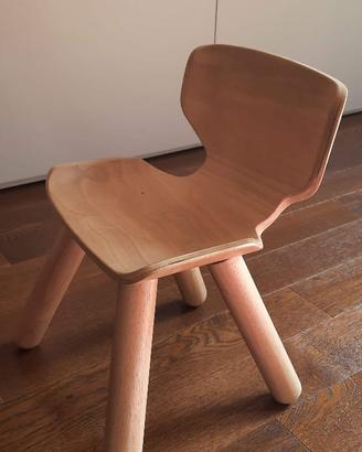 Sedia in legno naturale per bambini – Plan Toys