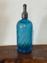 Antica Bottiglia SELTZ VETRO BLU del 1930