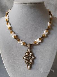 Collana Artigianale pendaglio Vintage Edoardiano