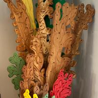 Scultura di legno -cactus- di Urano Palma