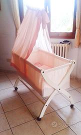 Culla in legno laccata bianca