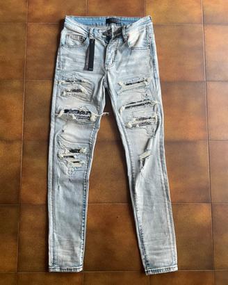 amiri jeans mx1 bandana patch
