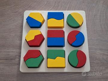 Gioco forme geometriche in legno