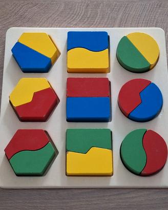 Gioco forme geometriche in legno