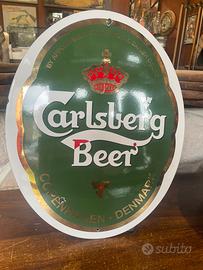 Insegna smaltata vintage carlsberg