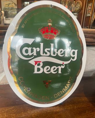 Insegna smaltata vintage carlsberg