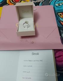 Anello stroili oro diamante petali nuovo 2025