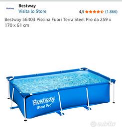 piscina bestway  259 cm x 170 cm x 61 cm