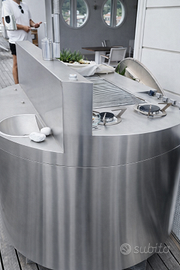 Cucina outdoor inox BBQ + fuochi + lavello – occas