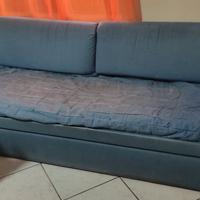 Divano/Letto con 3 Posti/Sedute Color Blu.
