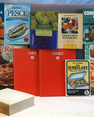 Lotto 13 libri di cucina anni 60/90 + 3 riviste