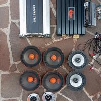 impianto audio completo 2200 watt