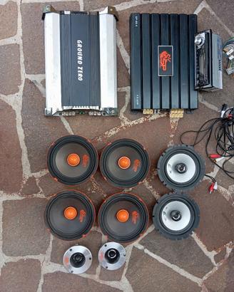 impianto audio completo 2200 watt