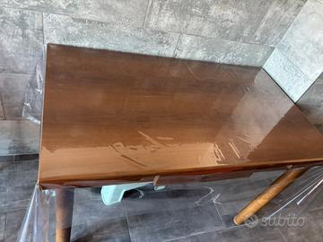 Tavolo rettangolare legno noce 120-156cm