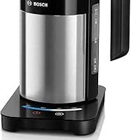 Bosch TWK7203 Bollitore, 2200 W, 7 Cups, Nero/Acci