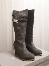 Stivali Café Noir, ext. camoscio, int. pelle. N.38