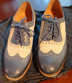 scarpe oxford bicolor