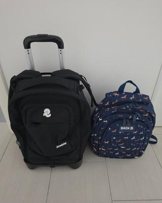 Zaini: Invicta trolley €60, Back €30, insieme €80 