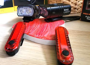 4 fari Mtb/Bmx - Doppio set ciclismo in alluminio