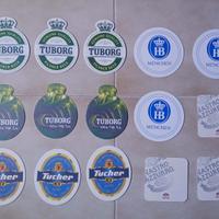 15 SOTTOBICCHIERI BIRRA TUBORG TUCHER HB NASTRO