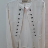Giacca bianca stile militare