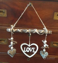 Decorazione shabby chic cuore LOVE