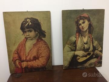 Coppia stampa su legno Alinari