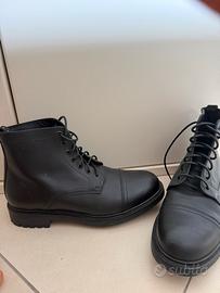 Anfibi Stivali Uomo 100% Pelle Sisley