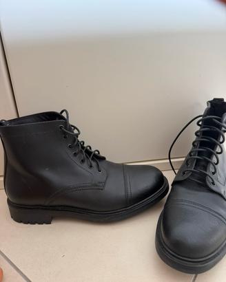 Anfibi Stivali Uomo 100% Pelle Sisley
