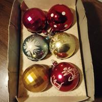 Palline albero vetro anni '60 in scatola originale