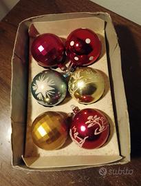 Palline albero vetro anni '60 in scatola originale
