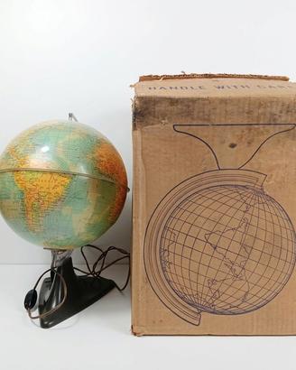 RARO MAPPAMONDO LUMINOSO VINTAGE 1957  CELLULOIDE