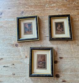 Trio quadretti vintage
