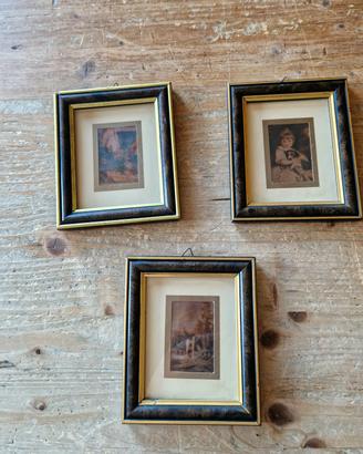 Trio quadretti vintage
