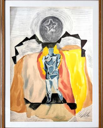 Sandro chia litografia firmata cornice 1990