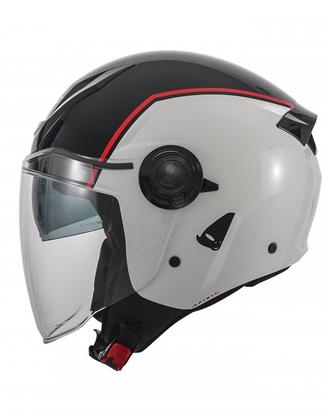 Casco urban jet Ufo Spirit bianco nero rosso