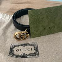 Cintura Gucci nera in pelle donna