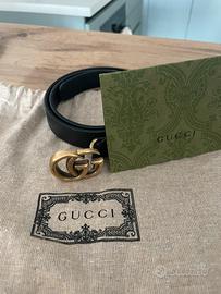 Cintura Gucci nera in pelle donna