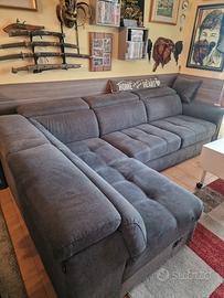 Divano con Penisola Grigio Scuro – Come Nuovo (280