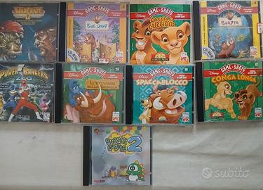 set di 8 dc di giochi per computer vintage 