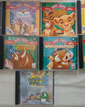 set di 8 dc di giochi per computer vintage 