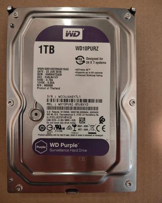 Hard Disk 1TB Western Digital WD Purple WD10PURZ 3