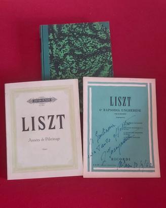 LISZT Lotto di Spartiti e Libri per Pianisti.