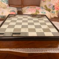 Scatola da Gioco in legno Dama e Scacchi