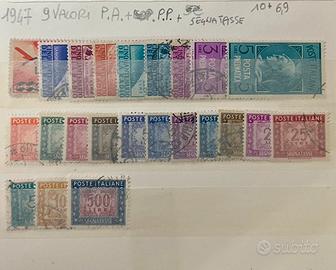 Francobolli Repubblica Italiana 1947