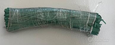 Rotolo fascette verdi con fil di ferro - 30cm