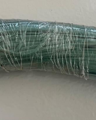 Rotolo fascette verdi con fil di ferro - 30cm