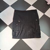 Gonna nera di cotone elasticizzato taglia 48 